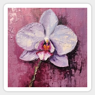 Palest Purple Folk Art Orchid Sticker